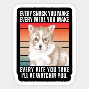 every snack you make corgi Sticker